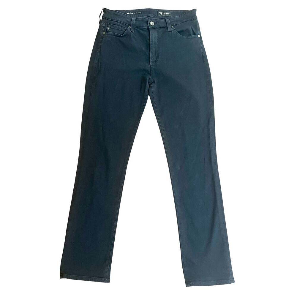 AG Adriano Goldschmied Mari High Rise Slim Straight Jeans Black 29R